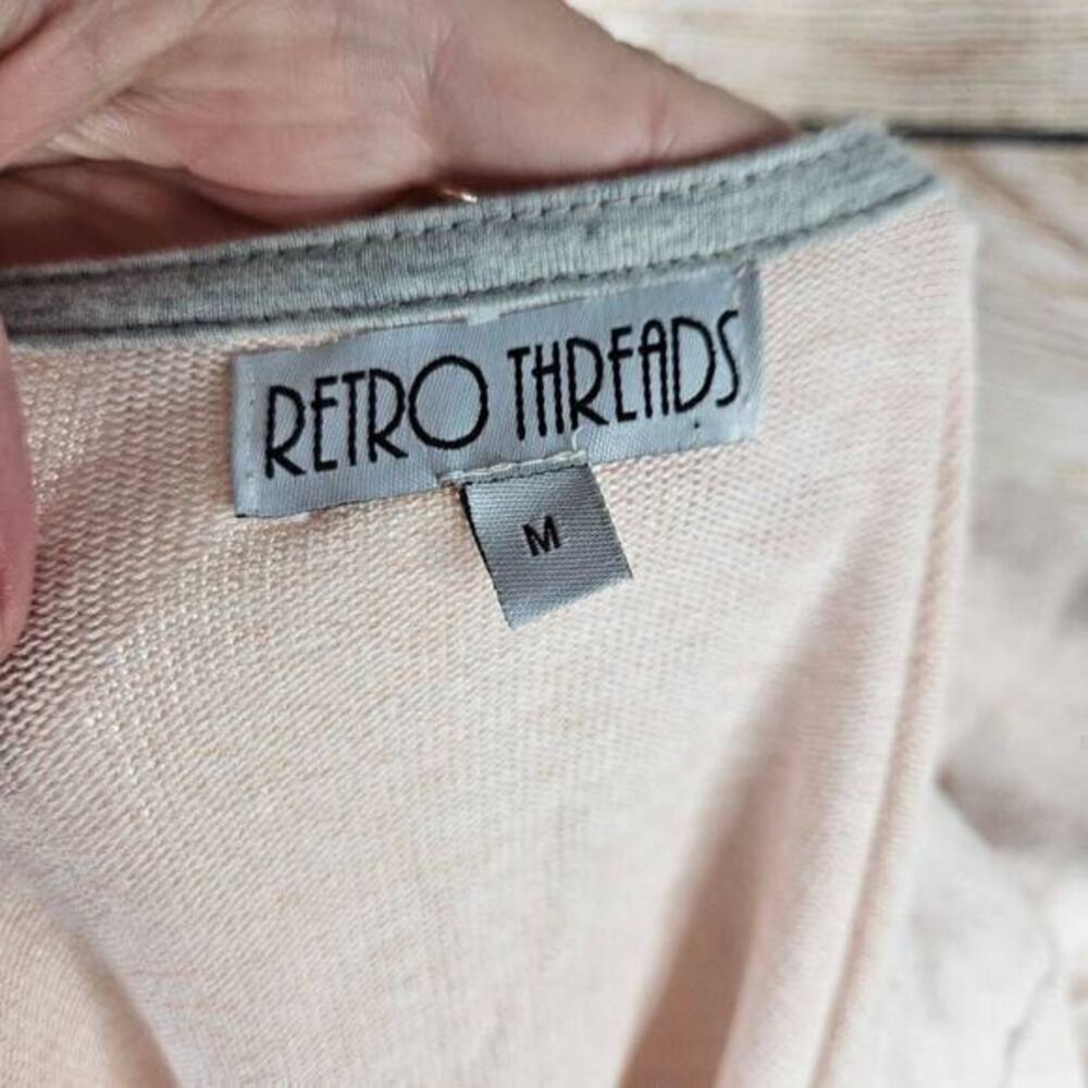 Retro Threads Ruffle Detail Light Pink Sweater Size Medium - Picture 5 of 5